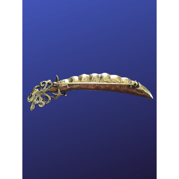 HEIDI DAUS “Pea Pod” Pin Brooch, Signed, RETIRED/SOLD OUT, SIGNED, NWOB - Picture 4 of 9